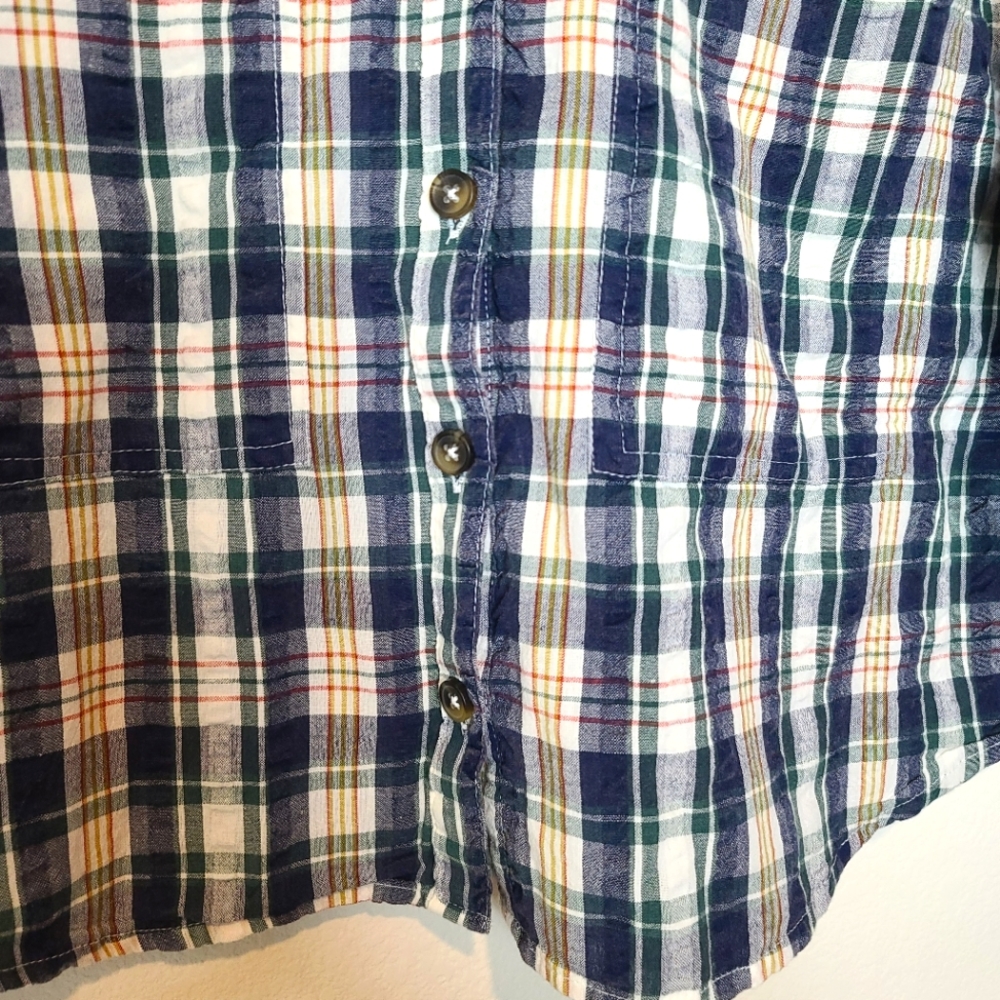 URBAN OUTFITTERS BDG Addison Plaid Checks Semi-crop Button Down Shirt - Picture 9 of 12
